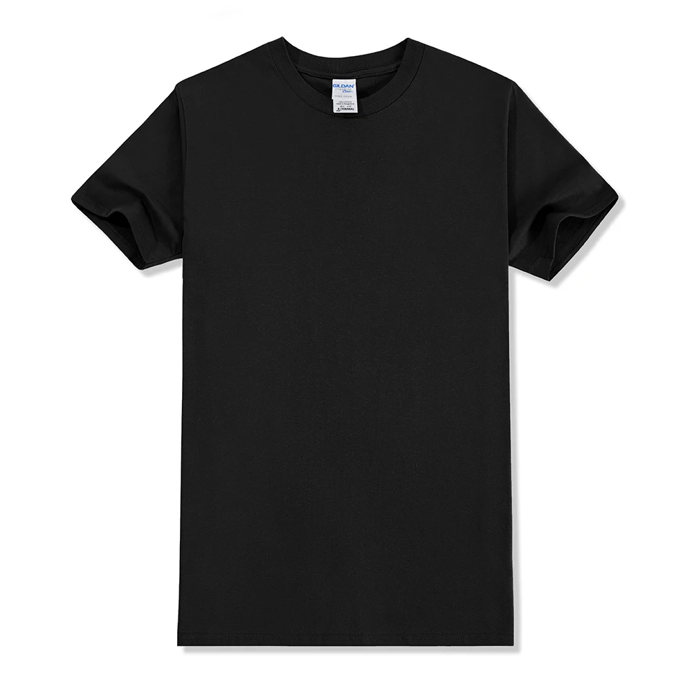 Men\'s and Women\'s Short Sleeved T-shirts, White Round Neck Cotton Top, Loose Top, Heavy, Solid Color, 8 Colors, S-2XL Size, 200g