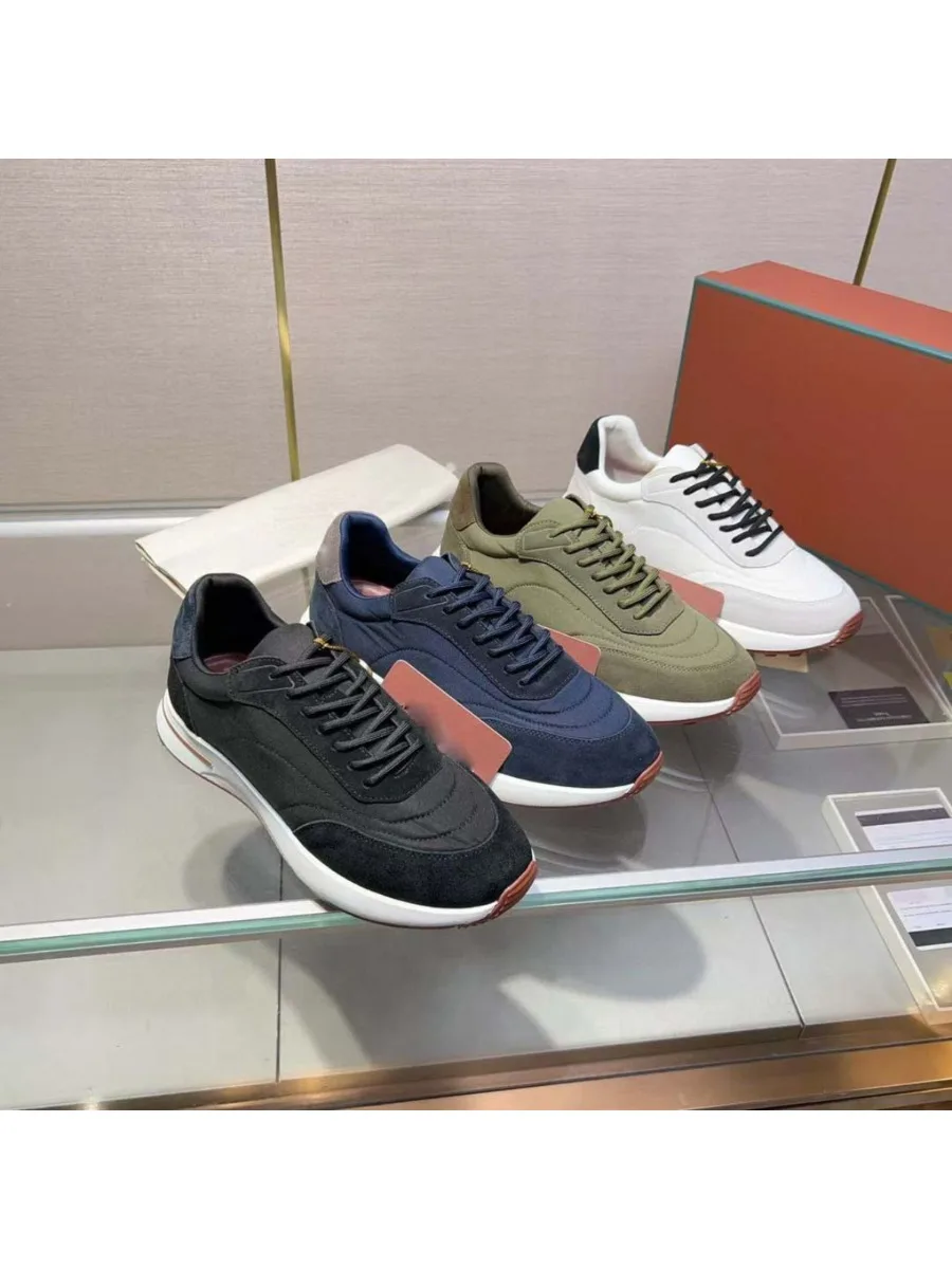 Luxe Heren Retro Running Shoes Casual Sneakers Leder Mesh Chunky Trainers Comfortabele Veelzijdige Dad Shoes Dagelijks Wandelen 2026 Nieuw - afbeelding 2