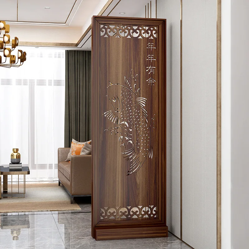 

Chinese-style home screen living room wooden entrance partition cabinet hotel office decoration rack tea room block seat screen