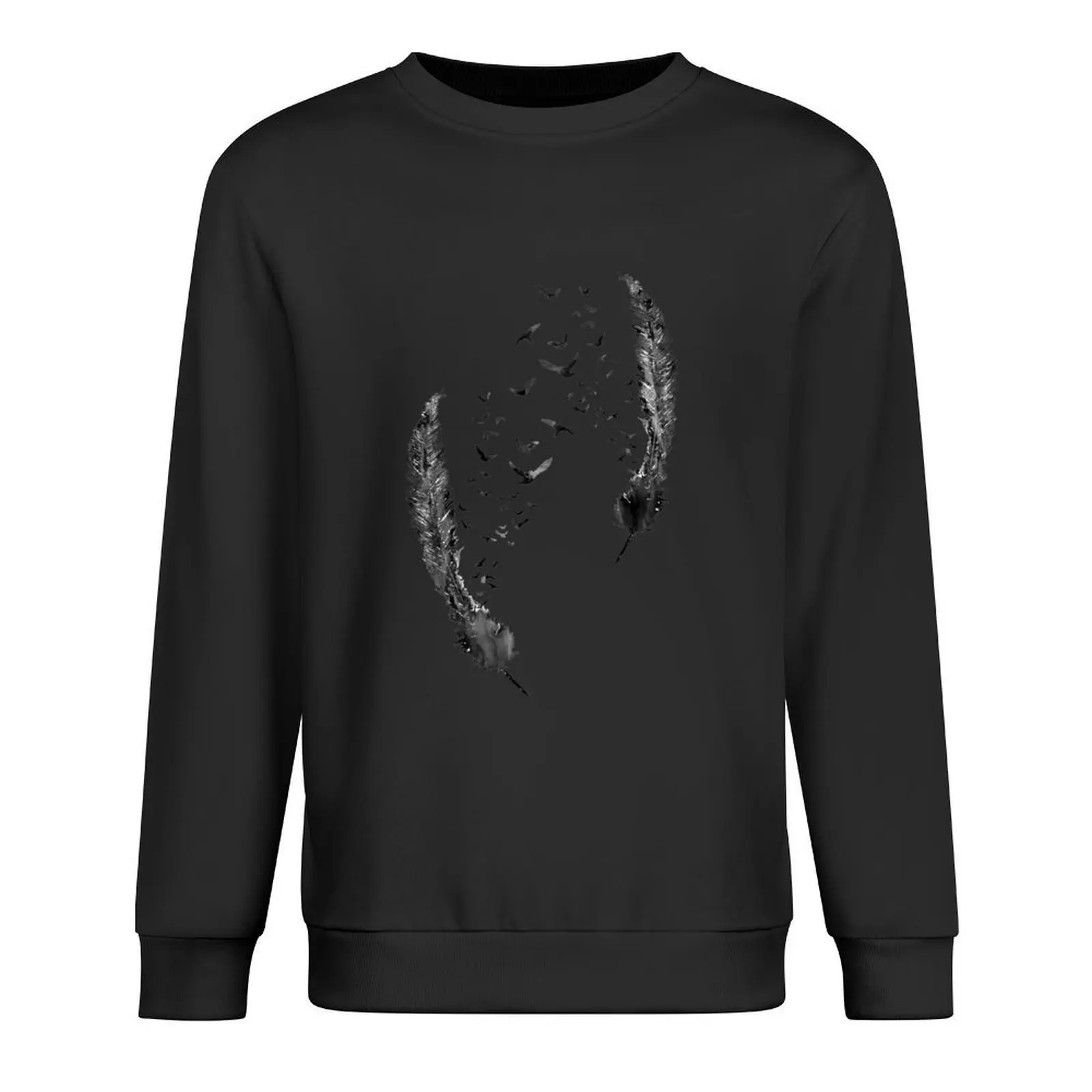 

Feather and birds Pullover male clothes mens clothes aesthetic clothing tracksuit sweatshirt for men