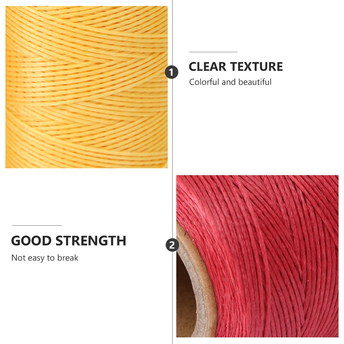 

3 PCS Hand-woven Wax Thread Waxed Upholstery Stitching Cord Sewing Flat Line Braid