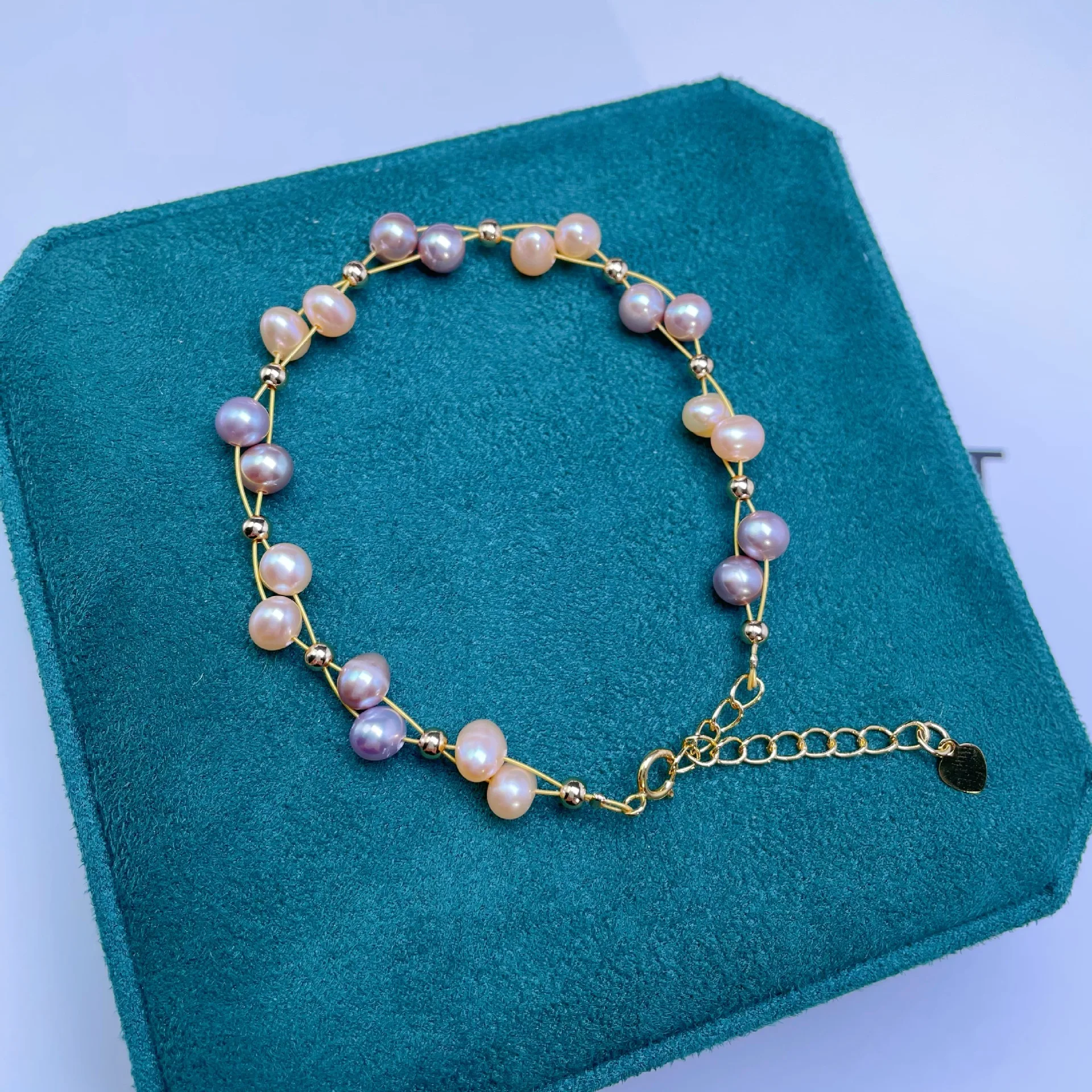 Manufacturers directly supply 5mm colored southsea pearl necklaces, 16in bracelets, 7.5 sets, woven jewelry wholesale