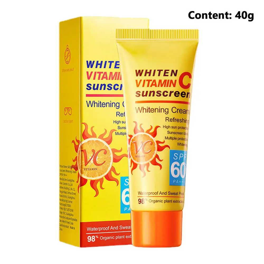 Sun Cream 40g Sunscreen For Face And Body Fast-Absorbing Sun Screen Lotion UVA/UVB Sun Protection With Broad Spectrum SPF60 PA_voghion.com