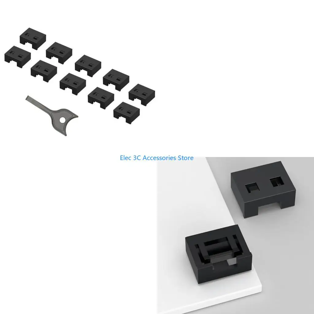 Y51A 10pcs Protective USB Port USB Port Blockers Removable Lock for Safe Computings and Device Longevities Protections