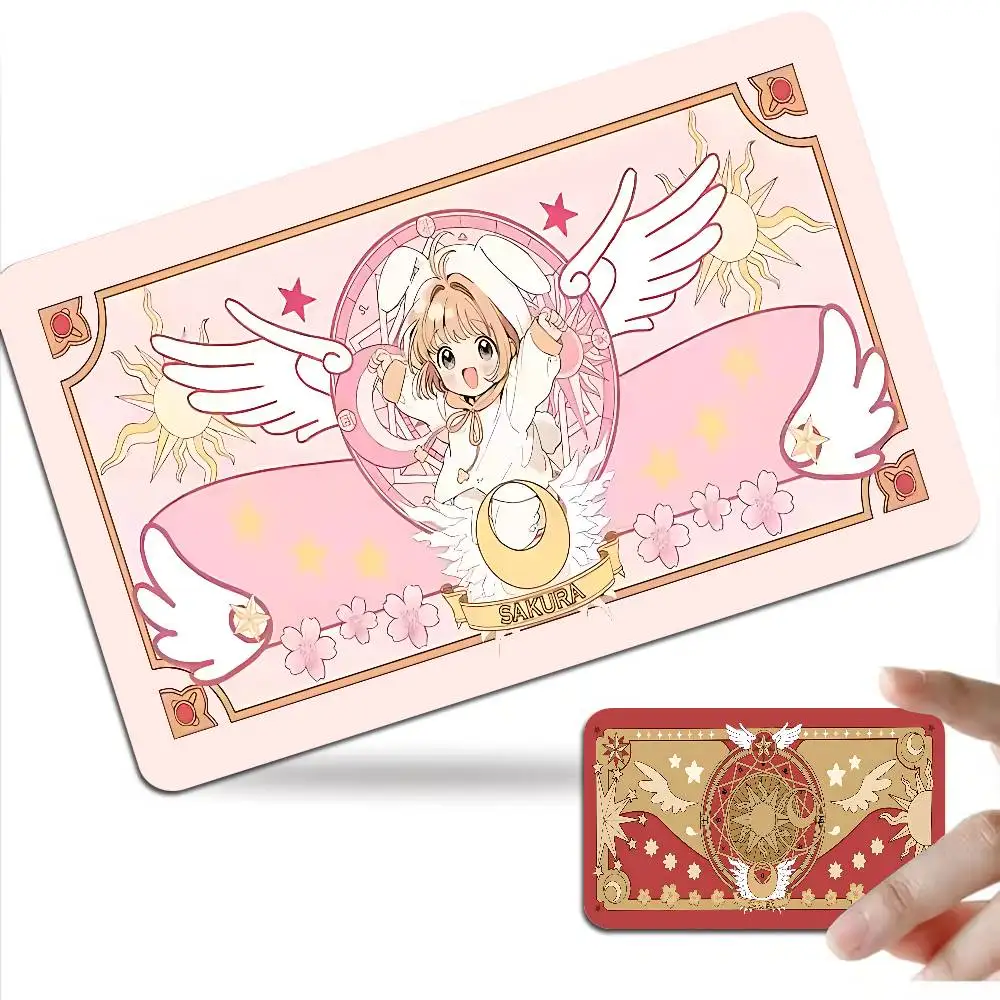C-Cardcaptor Sakura 2024 Anime Cartoon Skin Stickers Film Tape Case for Big Credit Debit Card Front