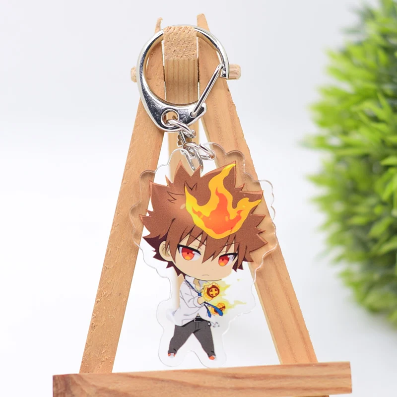 Hitman Reborn  Key Chain 8 Styles Arcylic Cartoon Figures Keyrings Anime Accessories