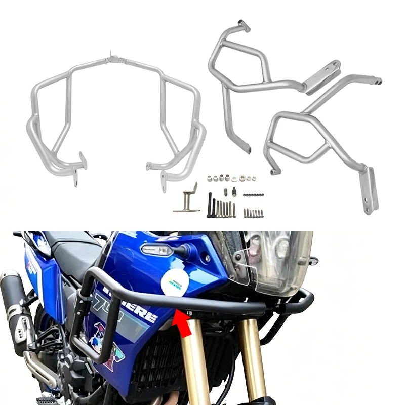 

Tenere700 Motorcycle Highway Crash Bar Engine Guard Frame Protection Bars Bumper Stunt Cage For YAMAHA TENERE 700 2019-2023
