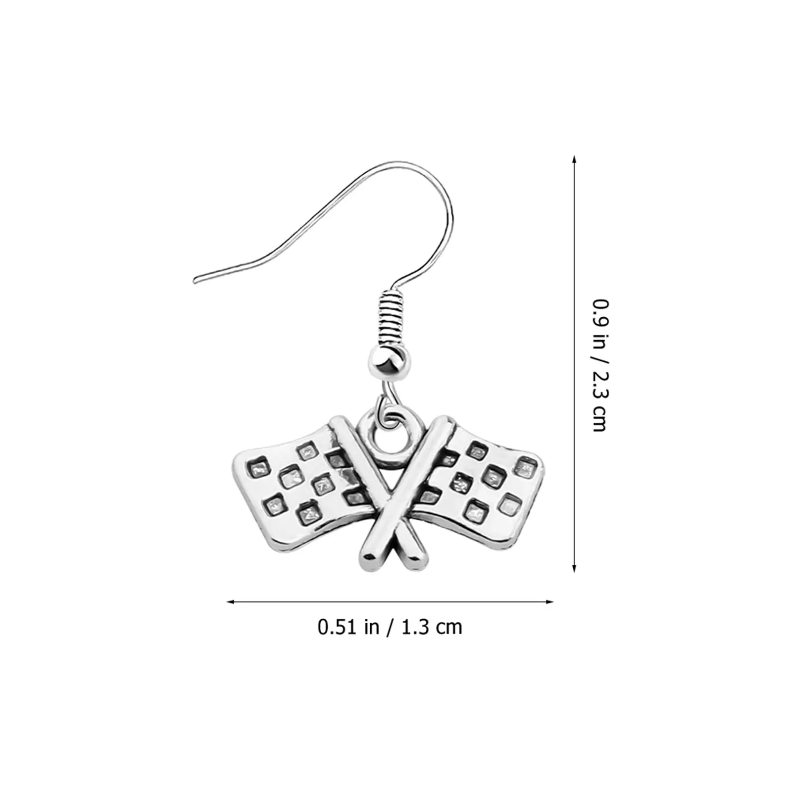 1Pair Checkered Flag Earrings Chic Lightweight Racing Charm Jewelry for Women Race Day Fashion Trendy Accessories