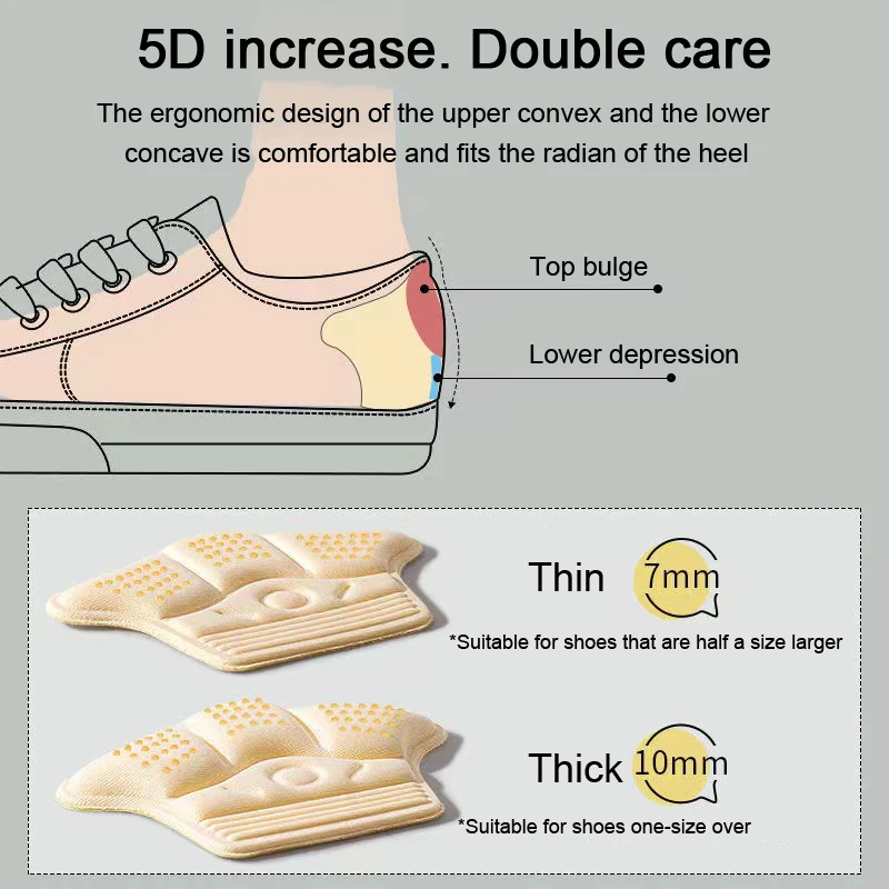 Sneakers Heel Sticker Shoe Protector Heel Liners Cushion Inserts for Women Sports Heel Pad Can Be Cut Adjusted Half Size Pads