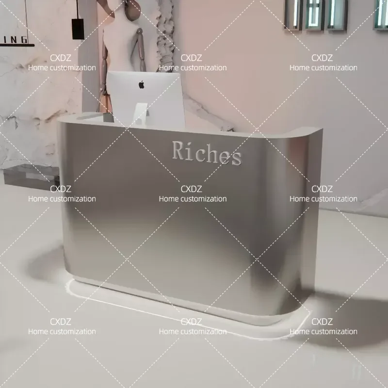 Clothing store Stainless steel bar counter store Small checkout page Simple barber shop Front desk Tide store