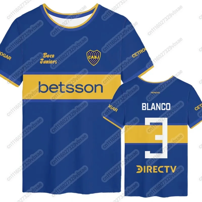 Boca Juniors 202627 Fußballtrikot, 3D-Druck Schnell Trocknendes Atmungsaktives T-Shirt, Herren- und Damen-Familien-Fußball-Sportbekleidung – Detail 7