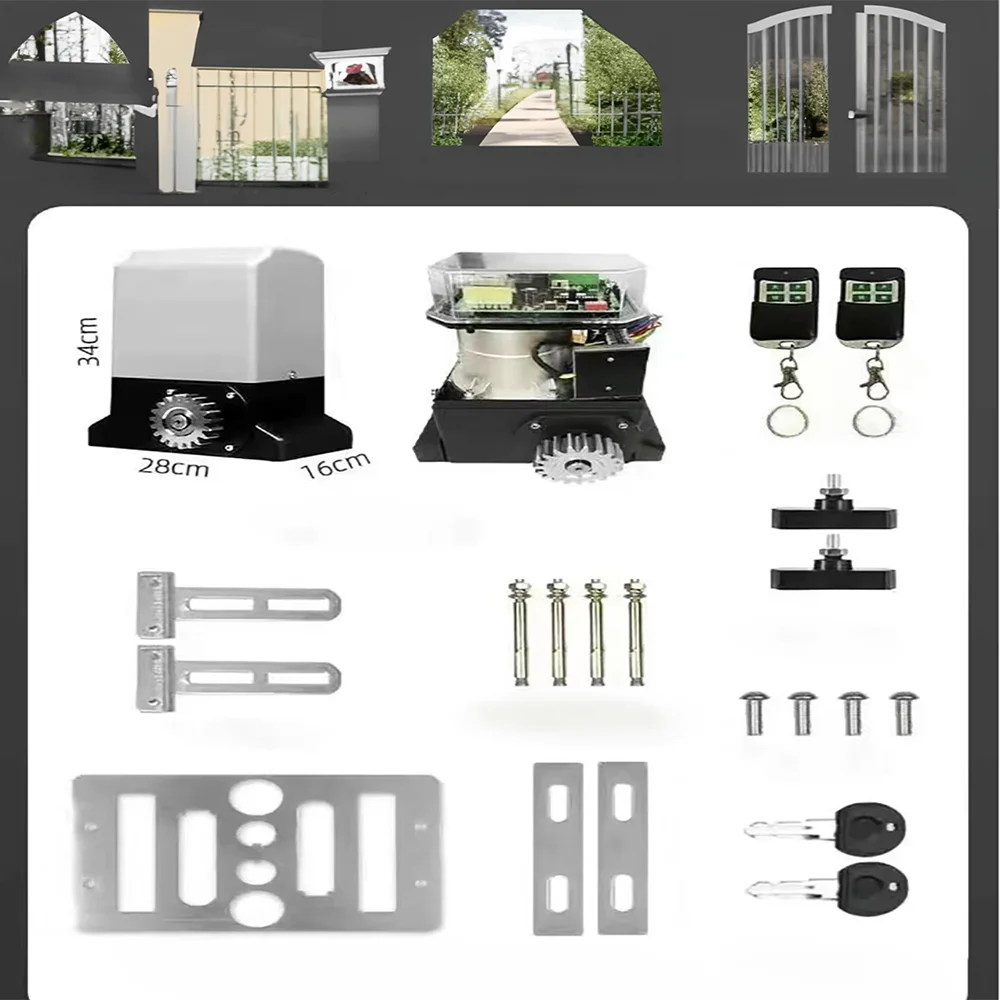 Electric Garage Gate Opener Upgrade 370W  500kg Sliding Doors for Operator, Easy to Install for Remote Control Garage Doors