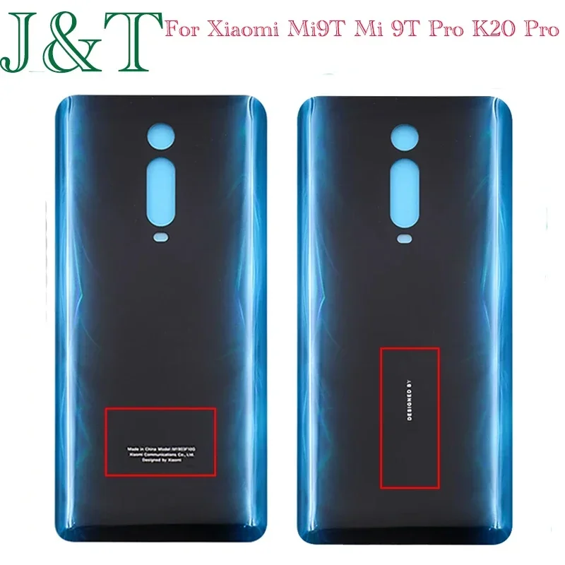 New For Xiaomi Mi9T Mi 9T Pro / K20 Pro Battery Cover 3D Glass Panel Rear Door Battery Housing Case Adhesive Replace Logo