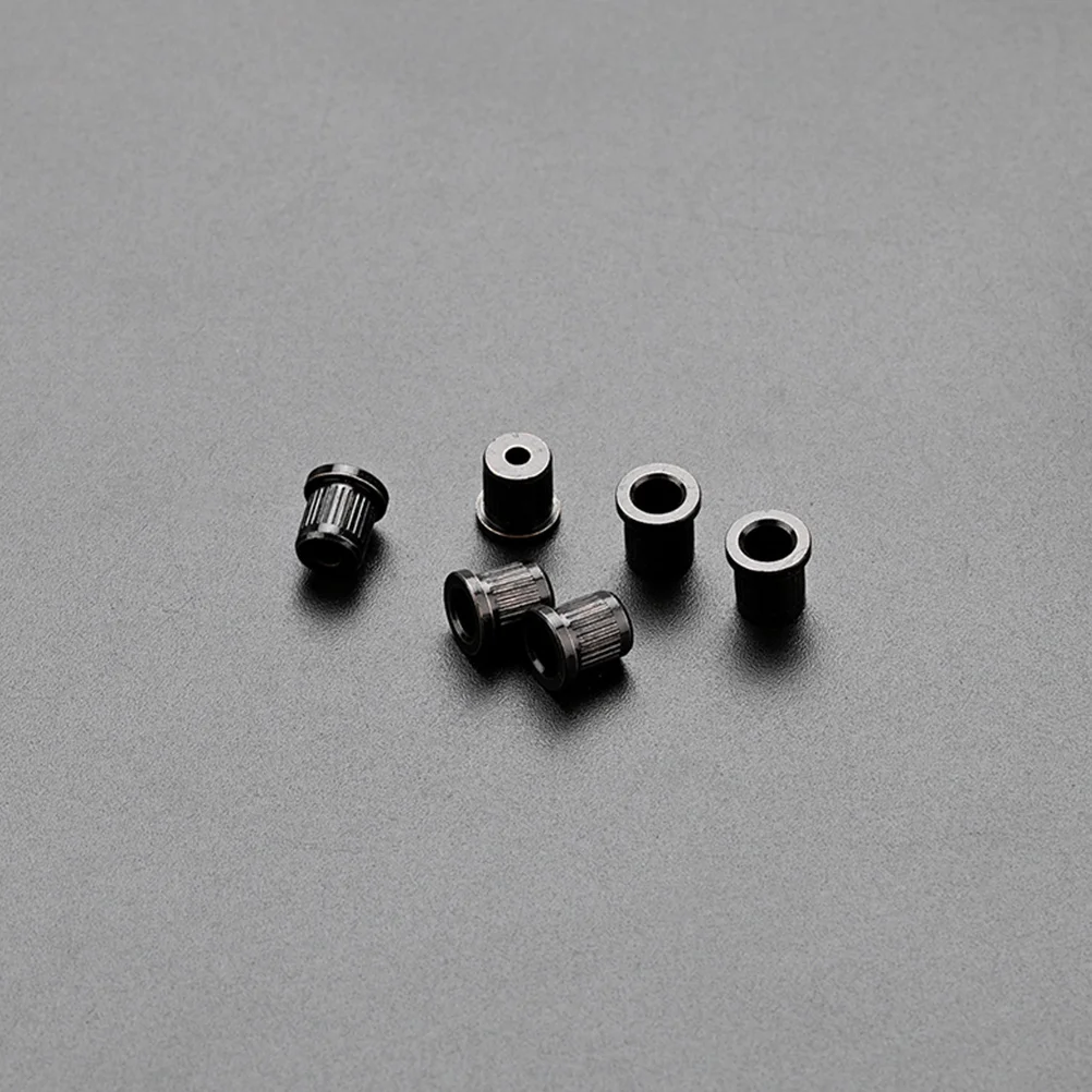 

6 Pcs Black Metal String Electric Guitar Parts Accessories Bridge Retainer Mounting Plate Repair for String
