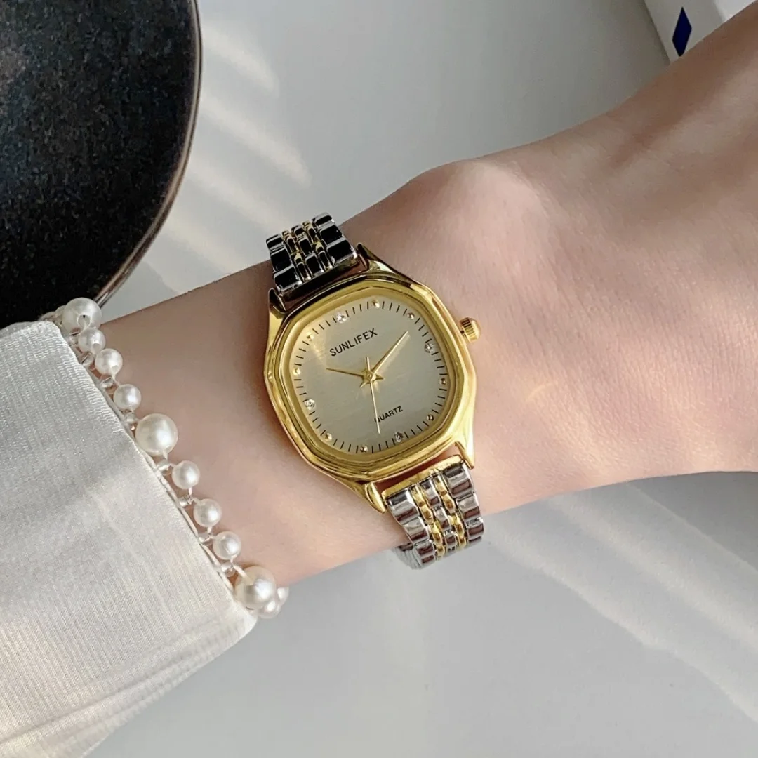 Silver Watch Fashion Ladies Steel Chain Quartz Watch Birthday Gift Business Wristwatch Watches Women Relogio Feminino Relojes