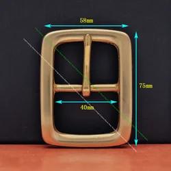 Тяжелая кожаная пряжка из твердой латуни 96 г Центральная пряжка Мужская пряжка для ремня 40 мм аксессуары для кожи металлическая пряжка