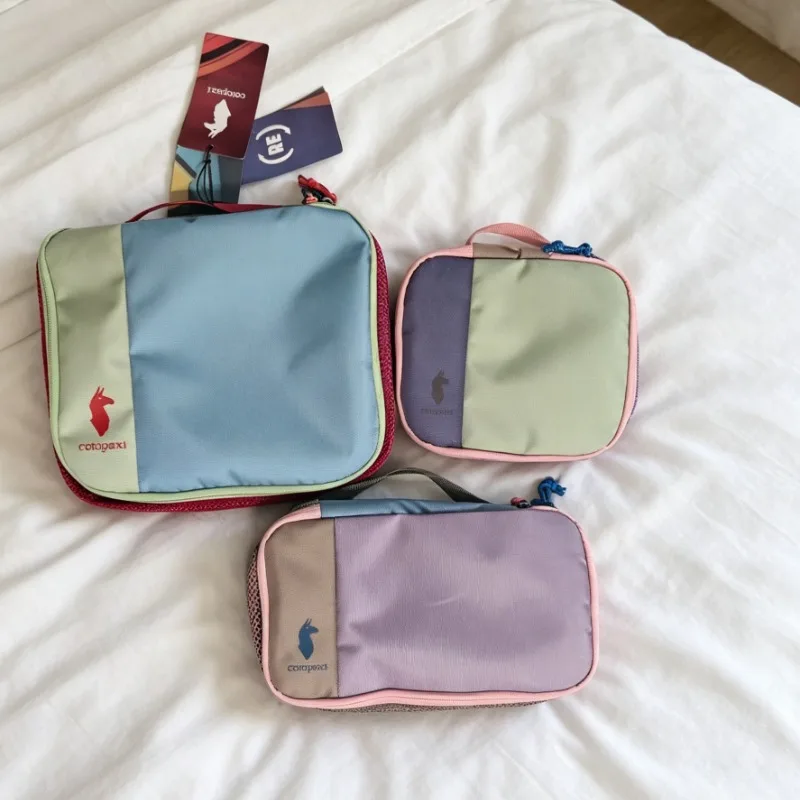 2026 3pcs new wash bag set, makeup bag, portable, large capacity, dopamine nylon, outdoor travel, waterproof storage bag