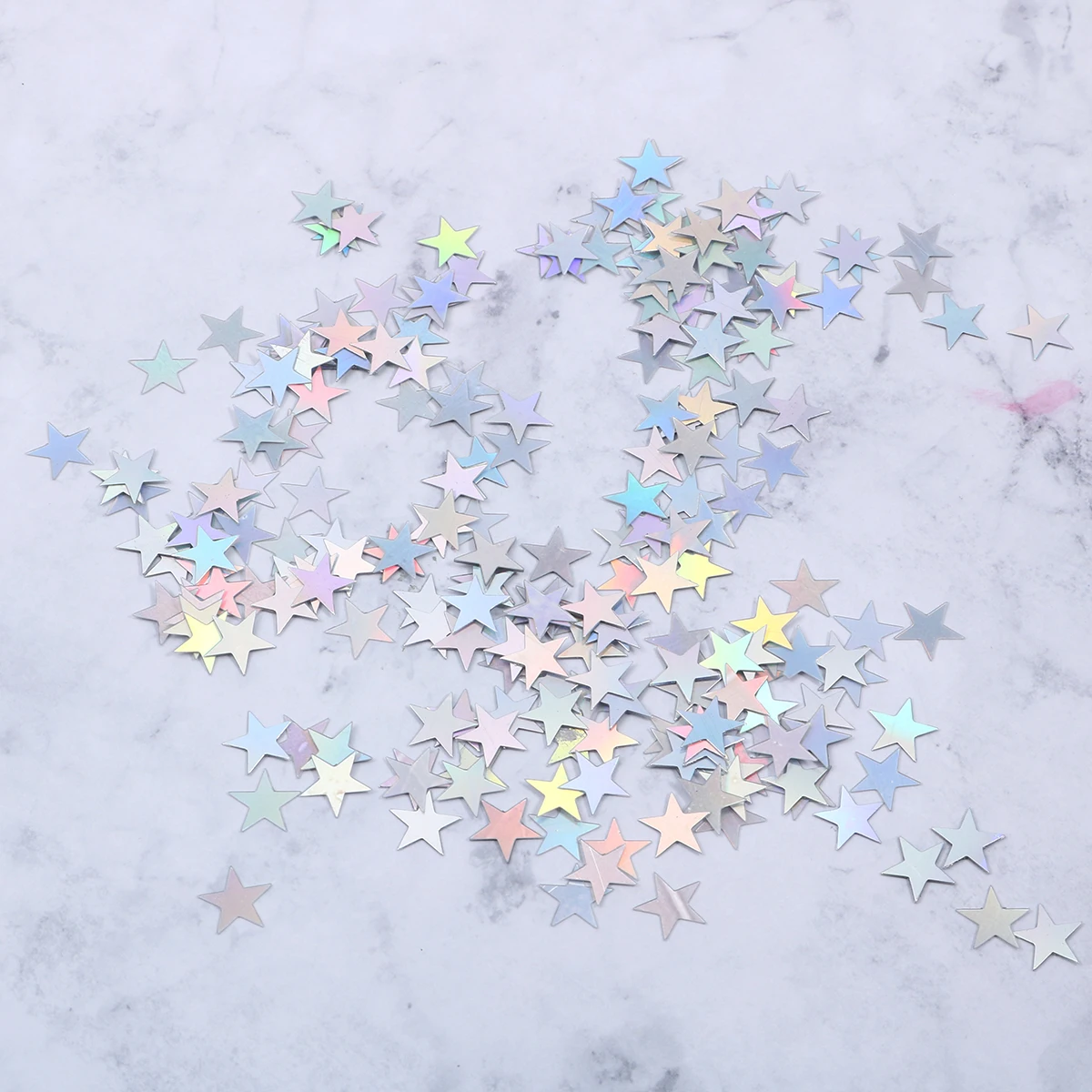 

2000Pcs Shiny Pentagram Confetti 10Mm Blue Silver Metallic Star Sequins for Party Wedding Birthday Celebration Decor Table
