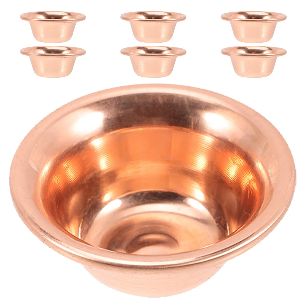 

7Pcs Copper Offering Bowls Tibetan Buddhist Meditation Yoga Ritual Smudge Plate Incense Burner Decoration Buddha Holder