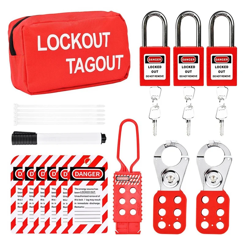 

Комплект для блокировки Tagout, электрические комплекты для блокировки бирки, засов для группового блокировки, лото-метки, навесной замок для блокировки бирки