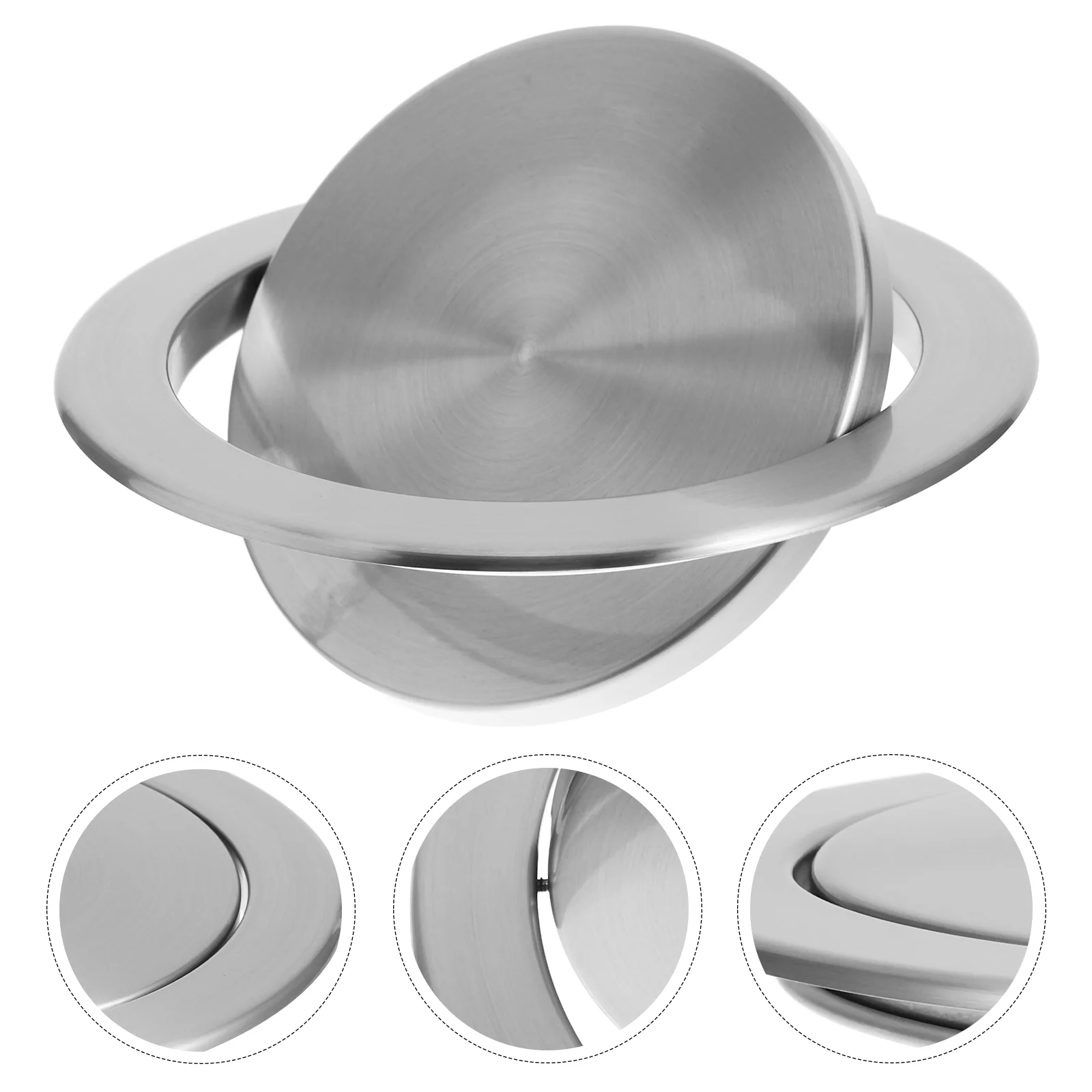 

Countertop Trash Can Lid Strainer Tabletop Embedded Bin Cover Garbage 430 Stainless Steel Flush Recessed Office Grommet