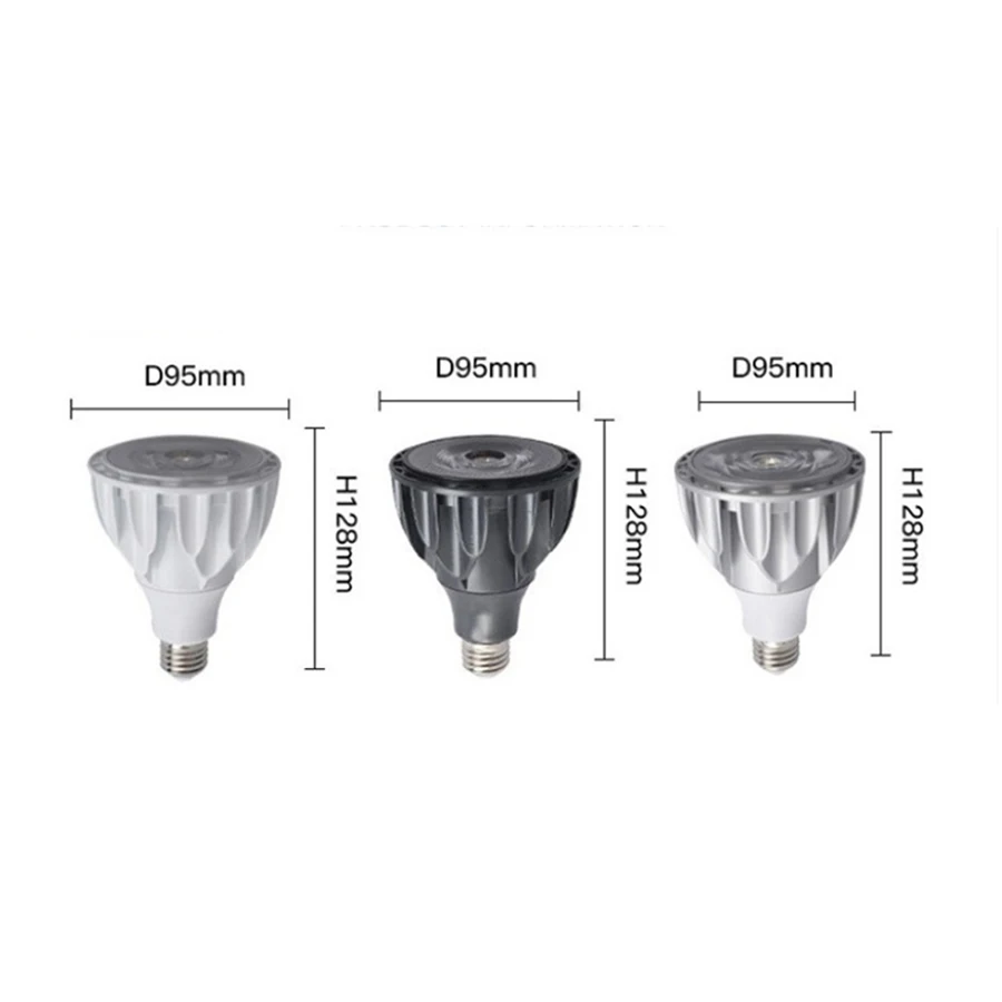 12 pièces/lot AC85-265V Par30 ampoule Led E26 E27 projecteur 15W 25W 30W 6000K 3000K blanc chaud encastré plafond Led spot chambre