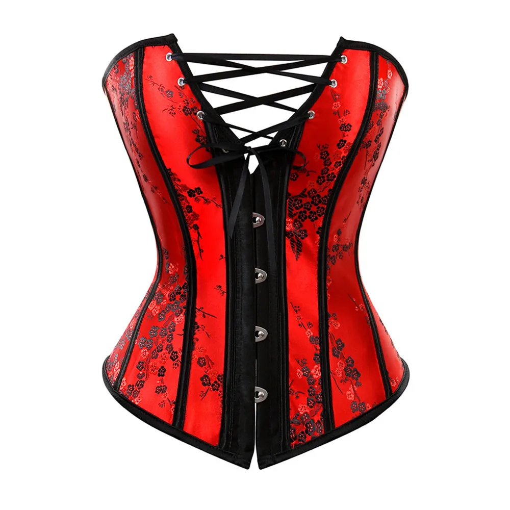 Overbust Corset Plus Size Burlesque Costumes Vintage Sexy Corselet Corsets and Bustiers Tops Gothic Lingerie Women