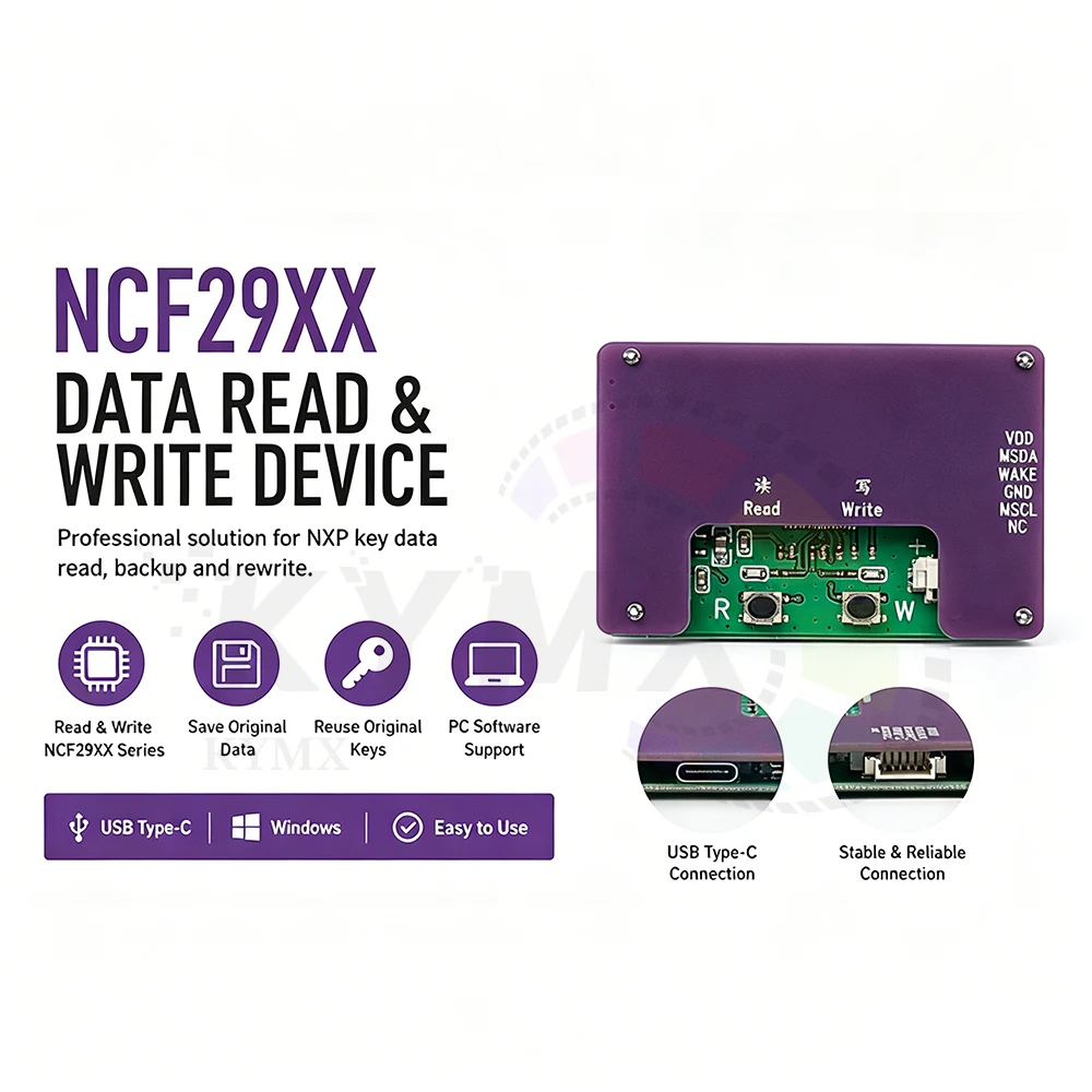 Инструмент для копирования ключей KYMX NXP NCF29XX для всех ключей с чипом NCF29XX, подходит для BMW, Mazda, Jeep, Nissan, Mitsubishi, Land Rover.