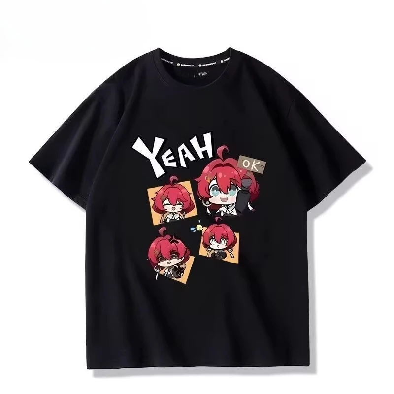 

Футболка большого размера Wuthering Waves Yangyang Danjin для женщин и мужчин, летняя забавная футболка из 100% хлопка с круглым вырезом и короткими рукавами, футболки с графическим рисунком