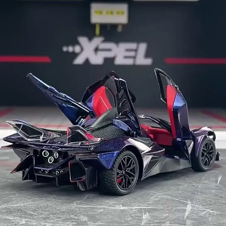 نموذج سيارة Apollo EVO Sun God مصنوع من خليط معدني عالي الجودة - لعبة سيارة رياضية للأطفال من Diecast Metal Supercar Replica Realistic Boys Premium