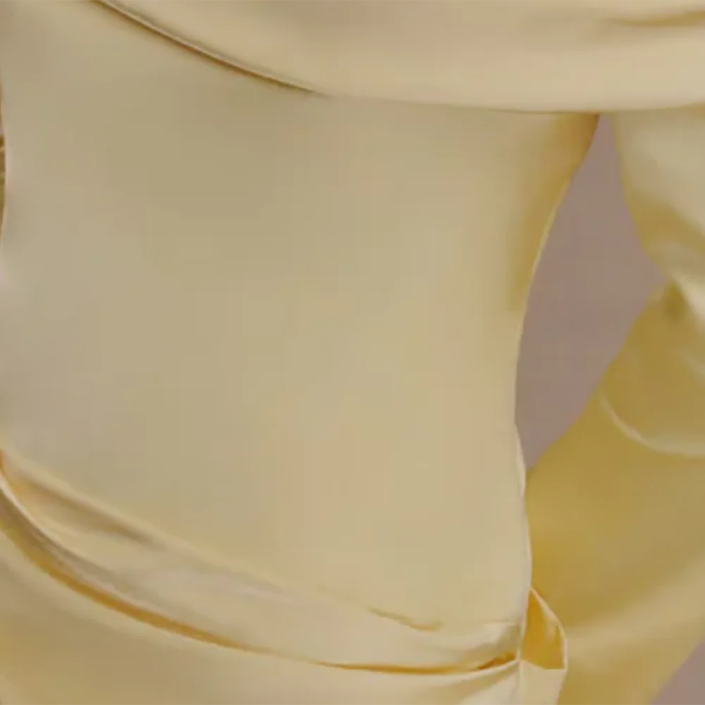 Abiti da sera formali dritti a maniche lunghe gialli classici con spalle scoperte Abiti da ballo di compleanno personalizzati