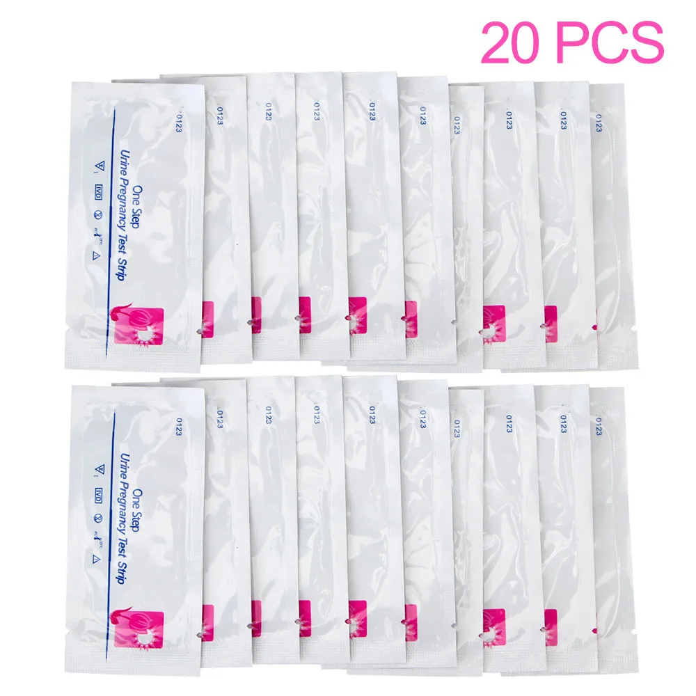 20Pcs Early Pregnancy Test Strips for Women 99% Accuracy HCG Testing Kits Urine Measuring Expecting a baby