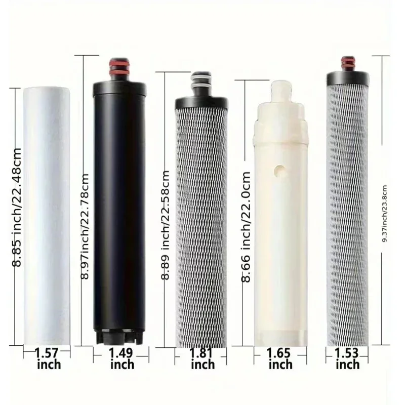 Water Purifier Filter Compatible Replacement for 4+1 Ultrafiltration Cartridge Purifier Tap Water Faucet Filter