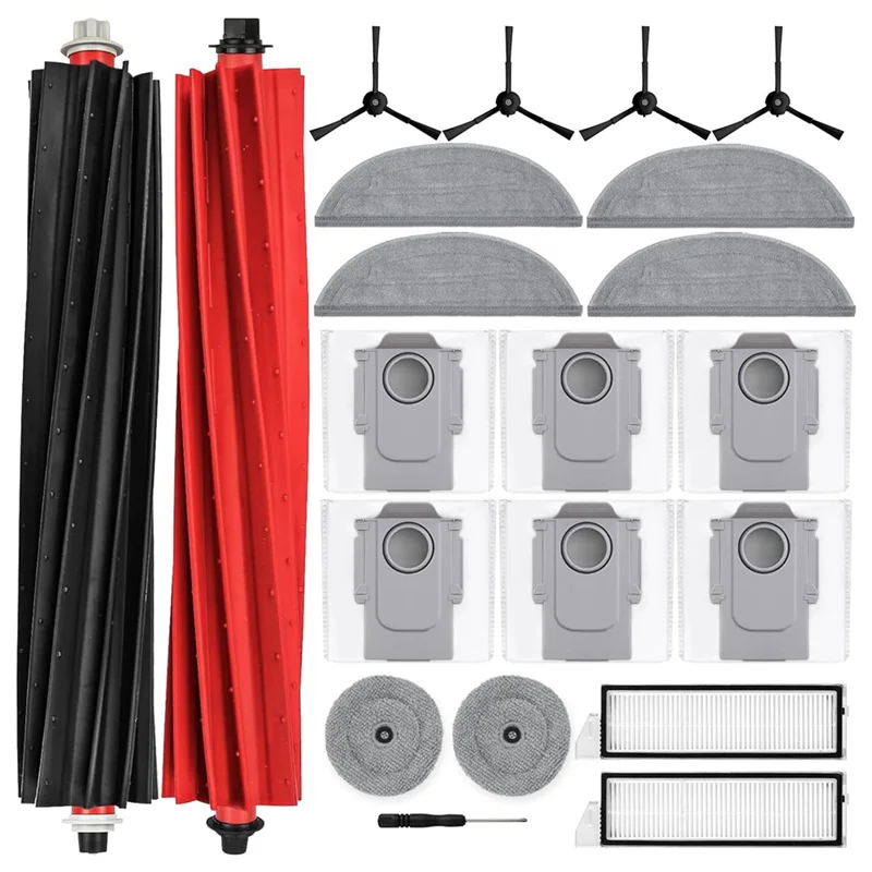 TAIGH-For Roborock S8 Maxv Ultra Main Side Brush Hepa Filter Mop Cloth Dust Bags Robot Vacuum Cleaner Accessories