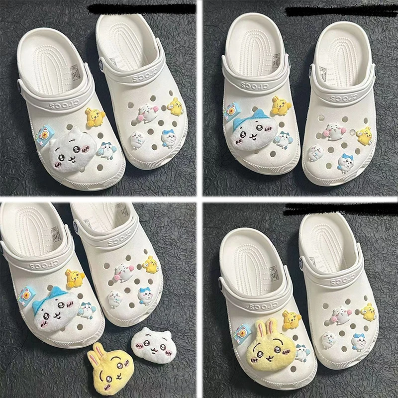 Yeni karikatür sevimli Chiikawa takunya ayakkabı tokası Kawaii ハshoe hahahachiware うusausag ちshoe Shoe Shoe ayakkabı çiçek ayakkabı tokası dekoratif