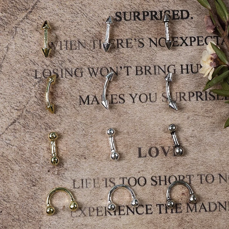 Anelli per unghie punk gotici da 50 pezzi - Gioielli per unghie in lega tagliente per manicure chic