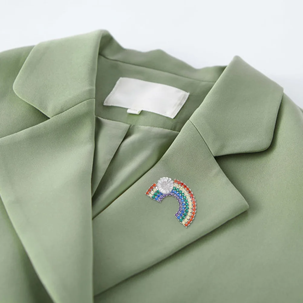 

1pc Women Brooch Mini Women Brooch Rainbow Shape Fashion Cartoon Breastpin For Clothes Bag Hat Scarf Decoration Gift