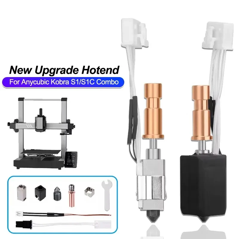 for Kobra S1 3D Printer Accessories Upgrade Hardening Steel Nozzle Integrated Ceramic Heated Nozzle Kit Extrusion Head