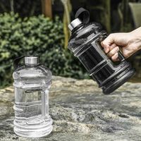 New 2L PETG Large Capacity Water Bottle Training Sports Workout Drink Bottle Shaker Bottle With Handle Outdoor Gym Gallon Bottle