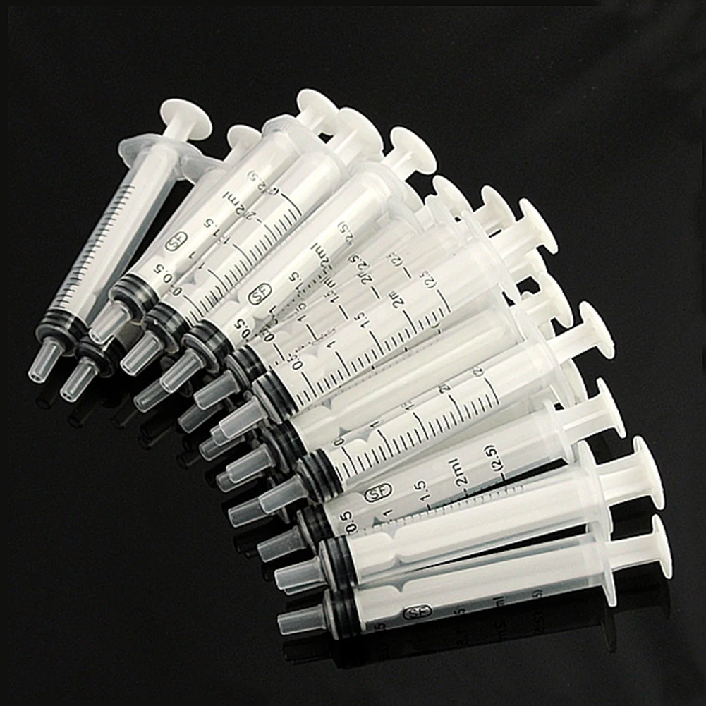 100 x All Sizes Disposable Syringe Disposable Plastic Nutrient Syringe Injector Slim Nutrient Syringe for Kitchen Cooking