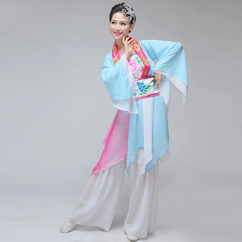 Chinese Yangko Dance Costume Women Chinese Traditional Dance Costume Umbrella Dance Wear Female Ancient Princess Dance Wear 89