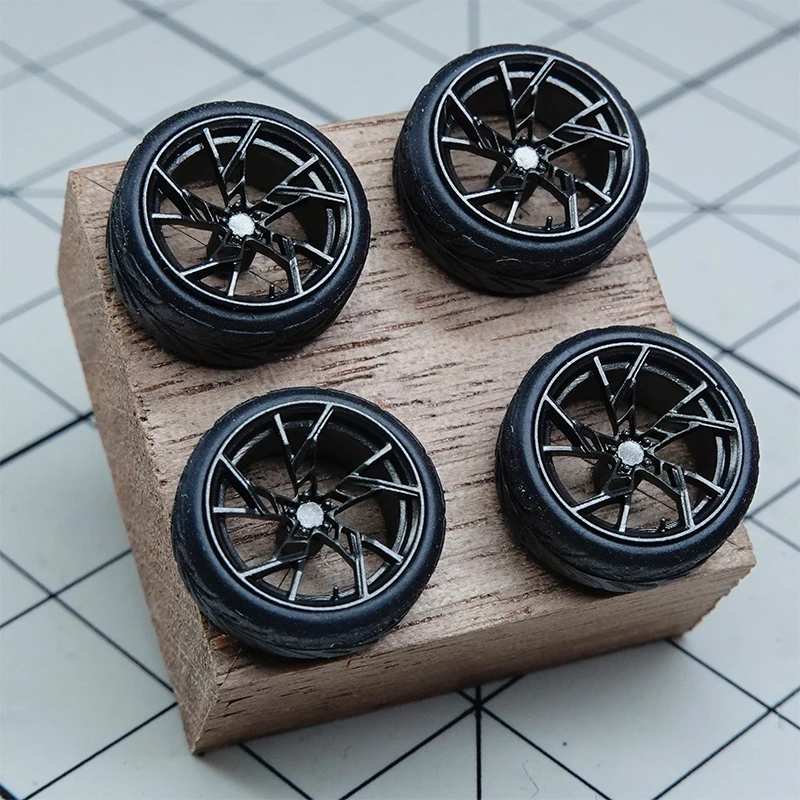 PuffStudio_1/64 Scale Wheel Hub Diameter 9.2mm Shaft Insert Resin Model Is Suitable for 1:64 Car Model Modification Accessories