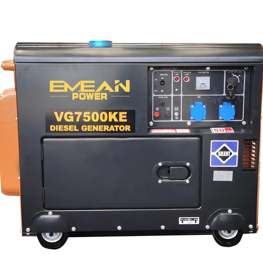 Emean 5kva 8kva Silent Diesel Power Generator Electric Portable 10 kva 8kw 10kw Diesel Generators