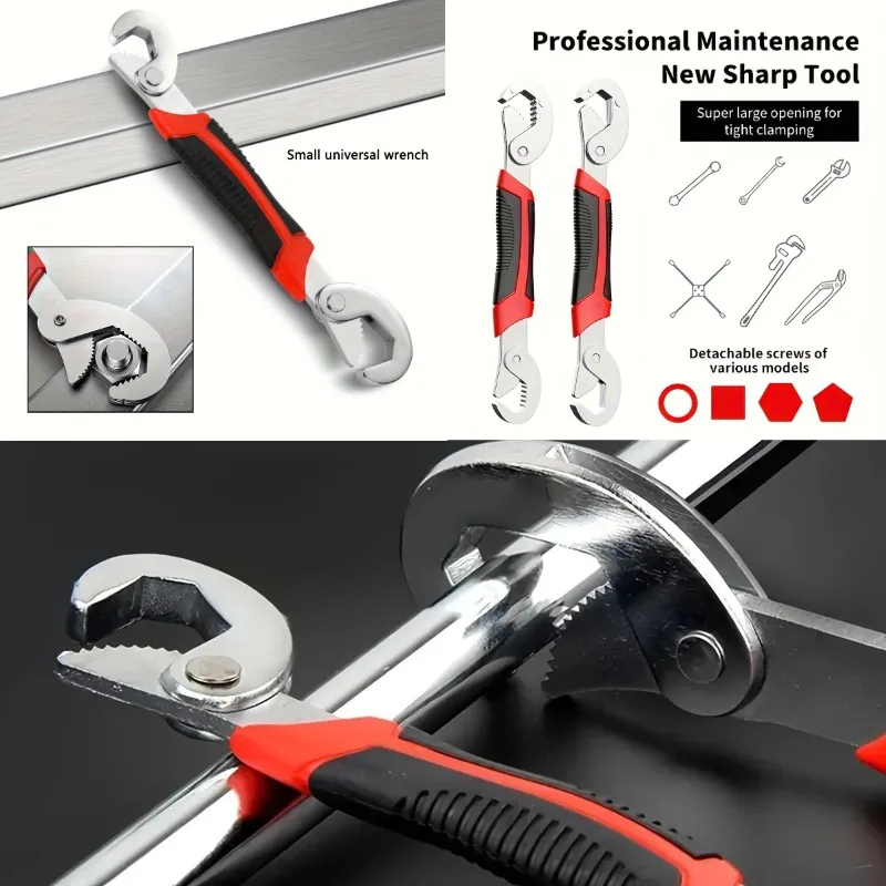 مفتاح فتح عالمي جديد، مفتاح ربط قابل للتعديل، مفتاح ربط عالمي، متعدد الوظائف سريع، قبضة جديدة 6-22 مم، عبوة واحدة