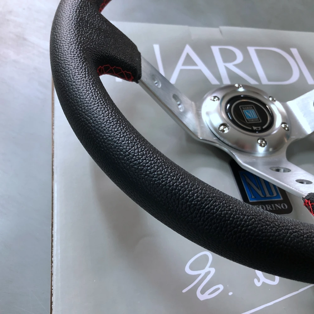 Klassische 14 Zoll Universal Racing Drift Nardi Lenkrad Auto PVC Leder JDM Lenkrad Volantes für Honda Toyota BMW VW