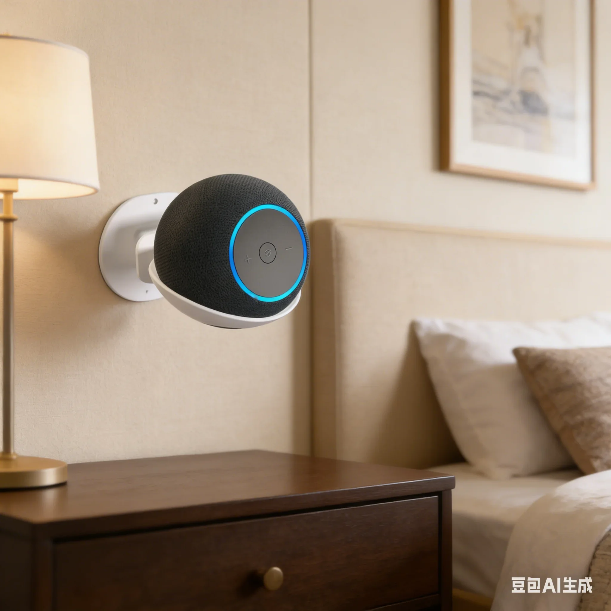 Wandhalterung für Echo Dot Max, platzsparender ABS-Lautsprecherhalter, Ständer mit Kabelmanagement, Lautsprecherzubehör