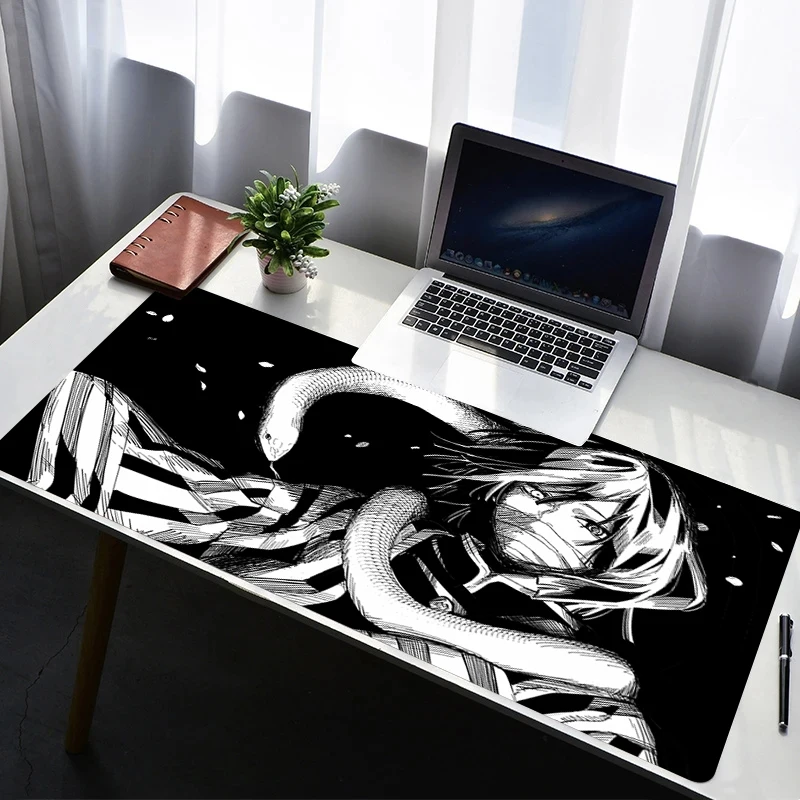 

Mouse Pad Laptop Non Slip Extended Desktop Mouse Mat Rubber D-demon Slayer Obanai Iguro Keyboard Pad Gaming Accessories Mousepad