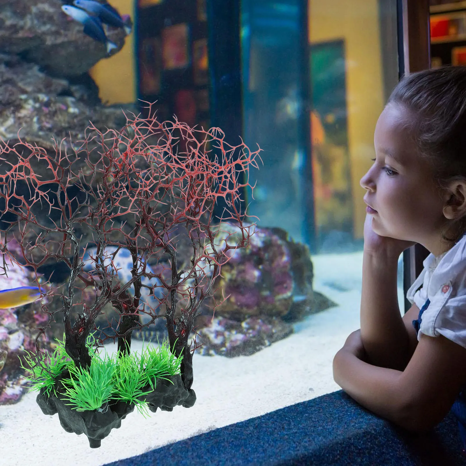 

Artificial Aquatic Coral Decor Fish Tank Plant No Fade Long Lasting Aquarium Coral Decor Home Garden Yard Hotel Landscape