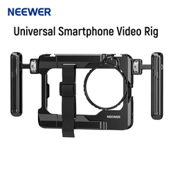 NEEWER Universal Smartphone Video Rig with Handles 67mm Filter Adapter Phone Cage for iPhone 16 15 Pro Max Samsung S24 S23 Ultra