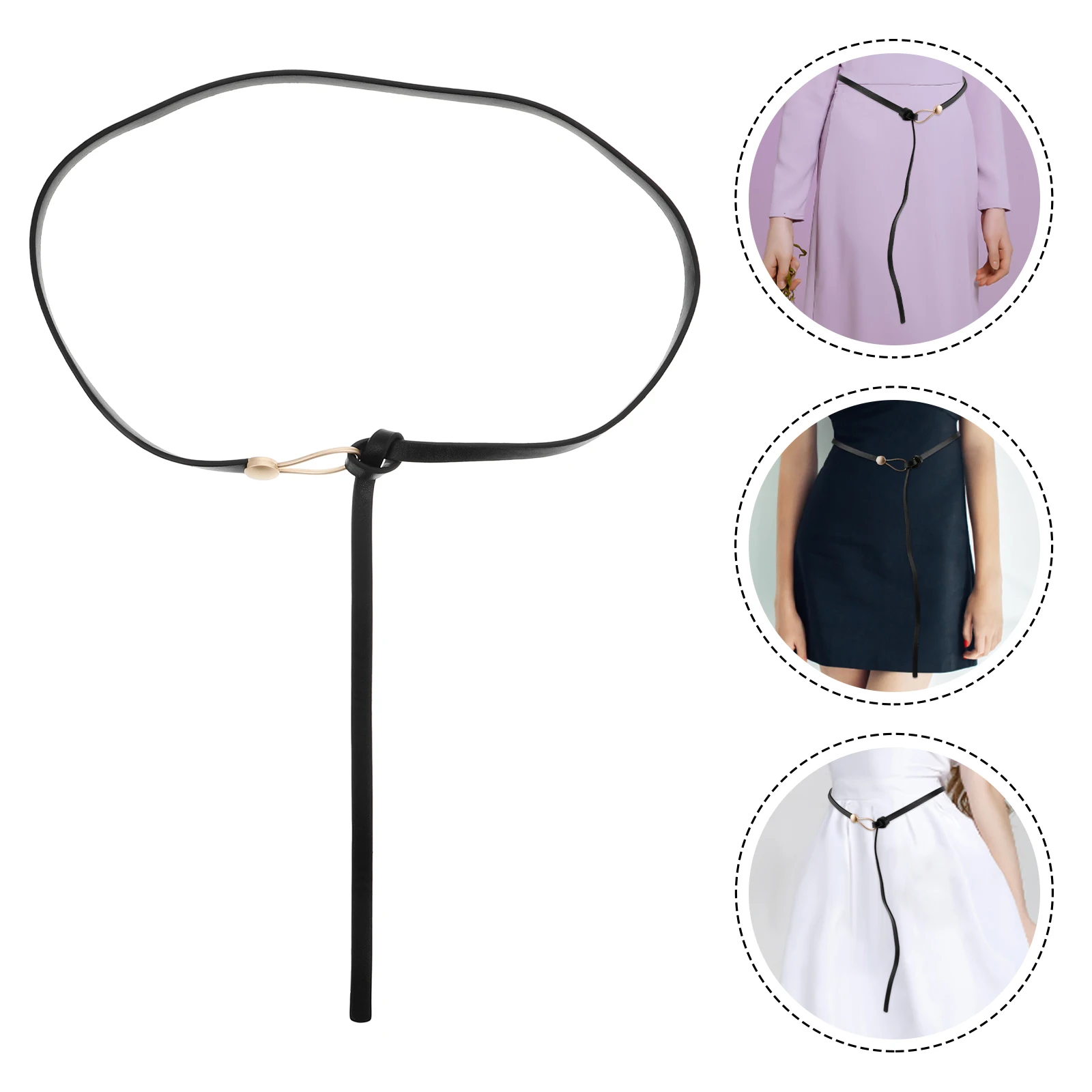 

Knotted Dress Belt Women PU Slimming Waist Belts Ladies Wide Knot Fashion Decorative Body Chain Skirt Pants Thin